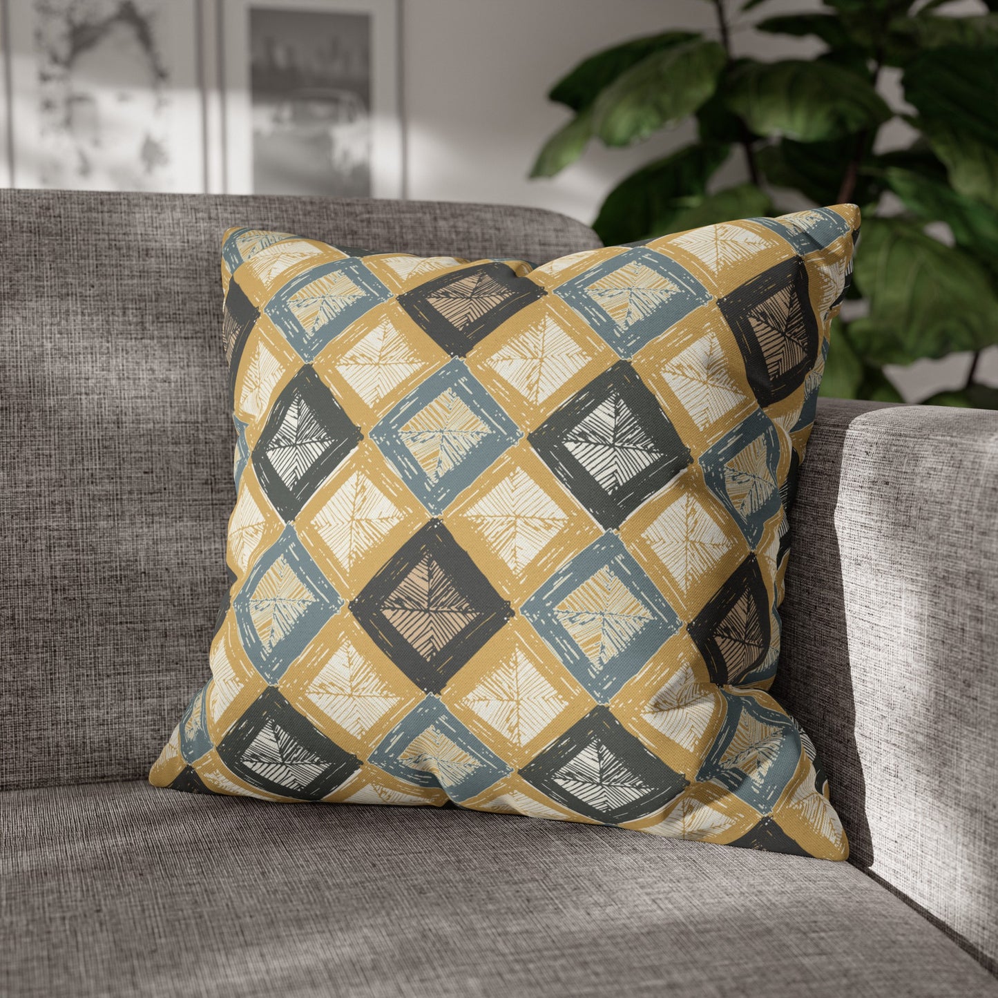 Spun Polyester Square Pillowcase