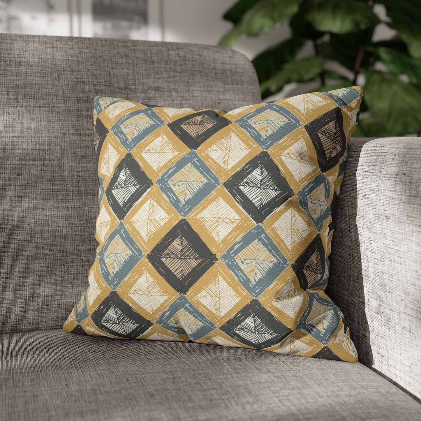 Spun Polyester Square Pillowcase