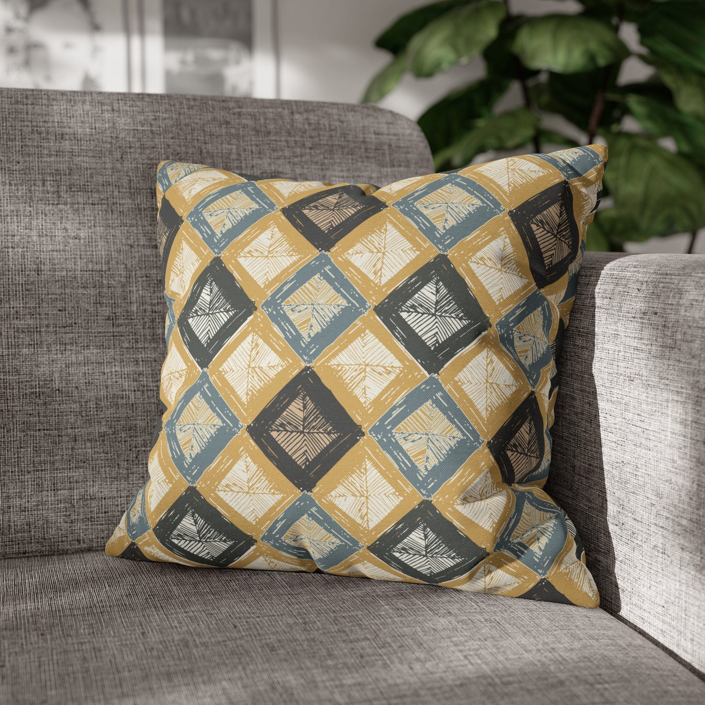 Spun Polyester Square Pillowcase