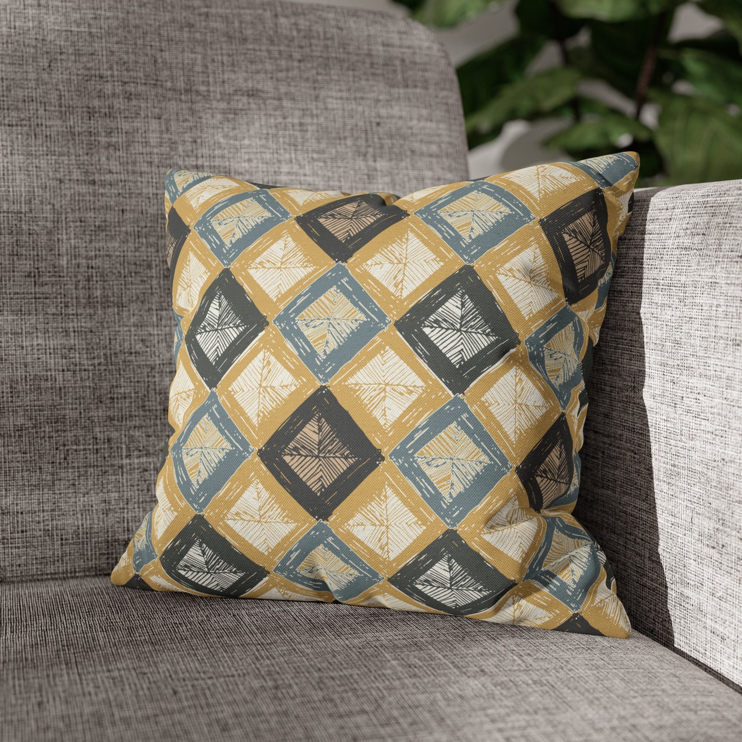 Spun Polyester Square Pillowcase