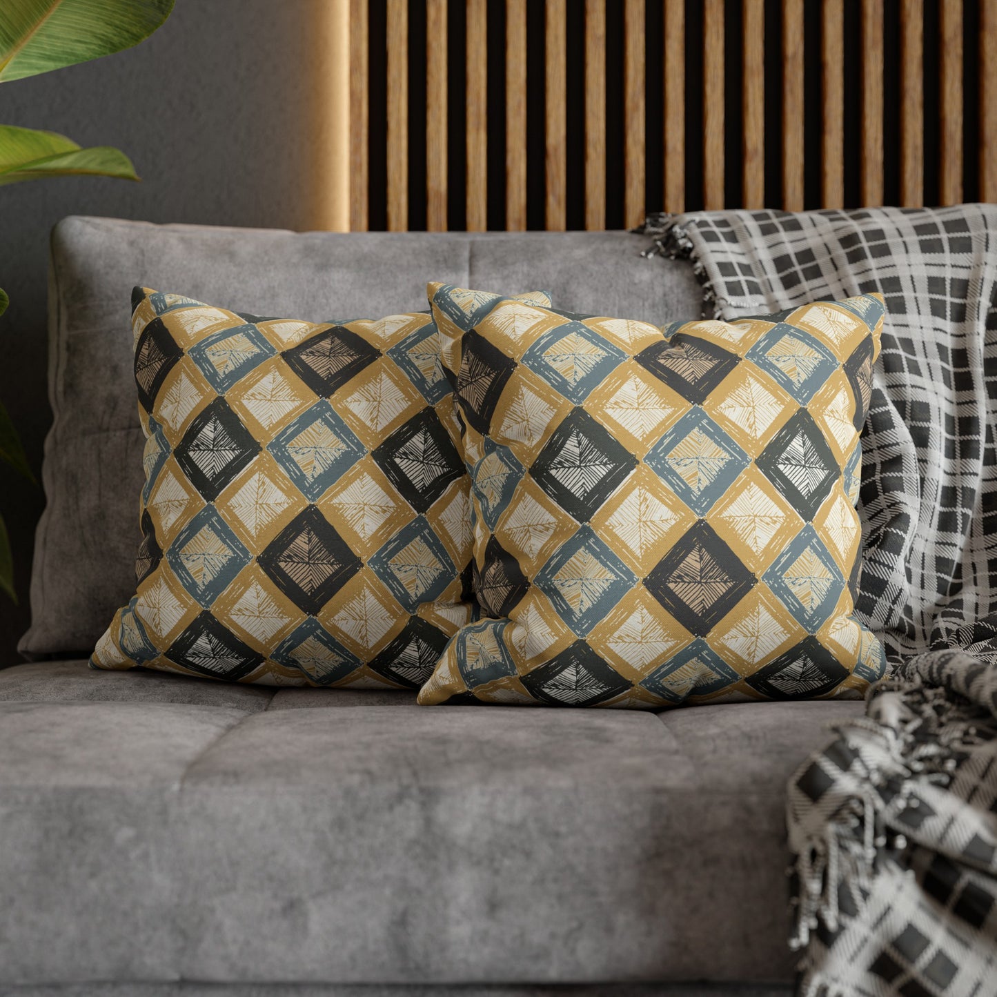 Spun Polyester Square Pillowcase